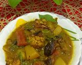 A picture of step 5 of Winter Vegetables simple curry.