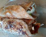A picture of step 4 of SpiiCy PrAtha chicken Roll... 😋.