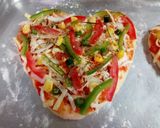A picture of step 3 of Heart Pizza#valentinethemecontest.