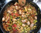 A picture of step 5 of Cheesy sausage & veg pasta.