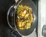 A picture of step 3 of Paneer Chilli Sizzler.