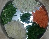 A picture of step 1 of Vegetables roll.