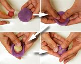 A picture of step 5 of Nerikiri Wagashi "鉄仙 （Clematis）".
