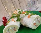 Foto del passaggio 3 della ricetta Rotolo verde con crema di formaggi, salmone e rughetta