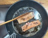 A picture of step 3 of Honey Garlic Salmon with Rice Noodles.