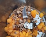 Foto del paso 1 de la receta: Helado de nectarina relleno de arándanos y cerezas