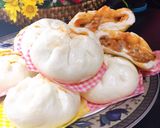 Hình bước làm 4 của món Bánh bao nhân pizza cho bữa sáng