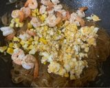 A picture of step 3 of Pad Thai with Shrimp.