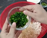 A picture of step 1 of Bread Seekh Kebab.