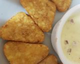 A picture of step 5 of Hashbrowns and two Cheese and onion dip.