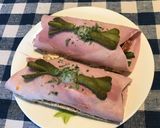 Une image de l'étape 13 de Tartines croquantes au jambon blanc,oignons nouveaux et sauce poivrons.