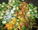 A picture of step 2 of Bhindi Stir Fry / Okra Stir Fry.
