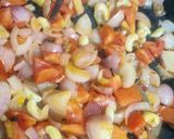 A picture of step 1 of Shahi paneer.