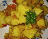 A picture of step 5 of Masala idli.
