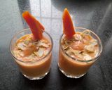 A picture of step 4 of Sweet Papaya milk shake.
