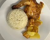 A picture of step 3 of Chicken with rice and vegetables.