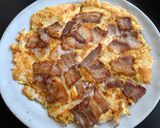 A picture of step 5 of Wombok Okonomiyaki.