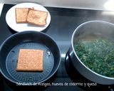 Foto del paso 3 de la receta: Sándwich de Acelgas, Huevos codorniz y Queso