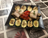 Foto del paso 3 de la receta: Bacalao a la plancha con parrillada de verduras y champiñón salteado