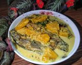 Gambar langkah 3 resipi Masak Lemak Ikan Lais Dan Nenas.
