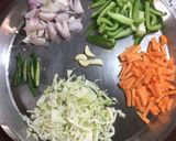 A picture of step 1 of Vegetable Chow Mein.