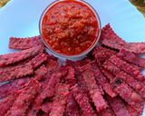 A picture of step 5 of Beet Coriander Sticks.