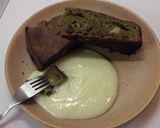 Tökmaglisztes kevert süti gyümölccsel és pudinggal recept fázis 10 fotója