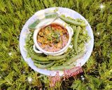 A picture of step 7 of Masaledar dahi (curd) bhindi.