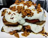 Foto del paso 3 de la receta: MONTADITO🌶️🍆🍅🧅De Vegetales a La Plancha con Carne Picada...!