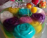 Foto langkah ke 8 dari resep 69.Puding Love Bunga Kaca.