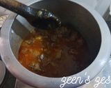 A picture of step 2 of Maat Ambada Kaleji Gosht.