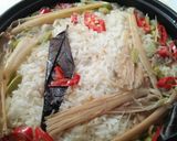 Foto langkah ke 3 dari resep Nasi liwet pete magic com/ricecooker.