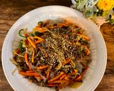 A picture of step 6 of Korean Noodle ‘Japchae’ 잡채.