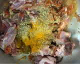 A picture of step 2 of Kareley Gosht.