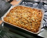 Une image de l'étape 22 de Gratin de coquillettes au lard, 3 fromages, tomates et champignons.