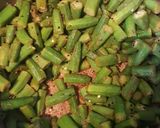A picture of step 1 of Achari Bhindi.