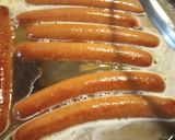 A picture of step 4 of Hotdogs and Sauerkraut cooked in Beef Stock. With an option.