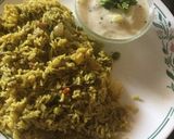 A picture of step 7 of Coriander Rice (using organic semi brown rice).