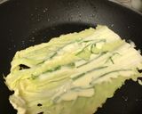 A picture of step 7 of Baechu Buchimgae (Napa Cabbage Pancakes).