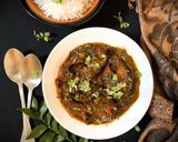 A picture of step 6 of Gongura Chepala Pulusu (Andhra style Fish Curry with Sorrel Leaves).