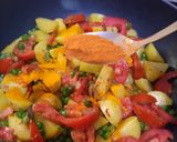 A picture of step 6 of Mattar aloo.