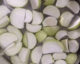 A picture of step 1 of Tinda in green gravy.