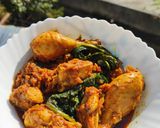 A picture of step 13 of Kashmiri kadam Saag Chicken.