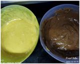 A picture of step 4 of Orange Marble Cake🍊🎂.