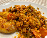 Foto del paso 6 de la receta: Arroz con pollo y verduras con chorizo en Airfryer Cosori