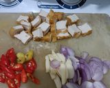 Foto langkah ke 2 dari resep Oseng bunga pepaya tahu teri.