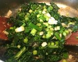 A picture of step 5 of Asian Style Fried Greens.