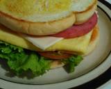 Burger roti tawar langkah memasak 5 foto