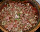 Foto del paso 1 de la receta: 🌿 salchichas con champiñones y tocino ☘️ el sabor de la 20 🥑