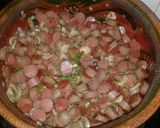 Foto del paso 1 de la receta: 🌿 salchichas con champiñones y tocino ☘️ el sabor de la 20 🥑